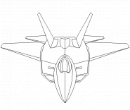 F-22 Raptor military aircraft - coloring page n° 100