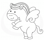 Little Unicorn - coloring page n° 1002