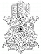 Hamsa Hand - coloring page n° 1003