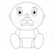 Shocked baby boy - coloring page n° 101