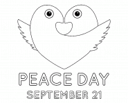 The Doves of Peace - coloring page n° 1018