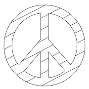 Colorful Peace Symbol - coloring page n° 1019