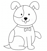 Cartoon Dog - coloring page n° 1022