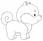 Cartoon Shiba Inu - coloring page n° 1023