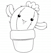 Cartoon Cactus - coloring page n° 1024