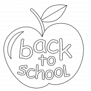 Back To School Apple - coloring page n° 1026
