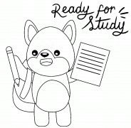 Ready For Study! - coloring page n° 1031