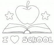 I ❤ school! - coloring page n° 1039