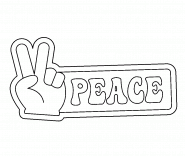 Peace Fingers - coloring page n° 1041