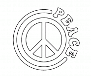 Peace Sign - coloring page n° 1042