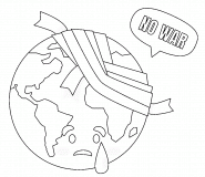 NO WAR in the world - coloring page n° 1048