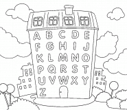Alphabet House - coloring page n° 1049