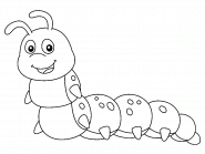 Cartoon Caterpillar - coloring page n° 1055