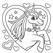 Lovely Unicorn - coloring page n° 1060