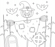 Halloween Scarecrow - coloring page n° 1071