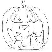 A Furious Halloween Pumpkin - coloring page n° 1075