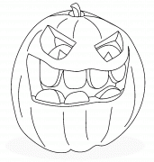 Pumpkin with a beautiful smile - coloring page n° 1076