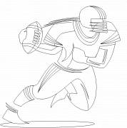 American Football Player - coloring page n° 108