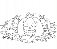 Halloween Pumpkins - coloring page n° 1084