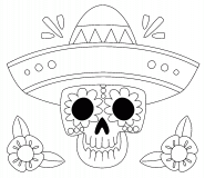 Mexican Skull - coloring page n° 1086