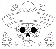 Mexican Skull - coloring page n° 1086