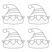 Elf Hats - coloring page n° 1091