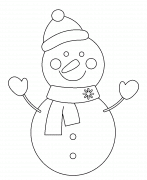 Happy Snowman - coloring page n° 1095