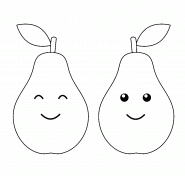 Smiling Pears - coloring page n° 1097