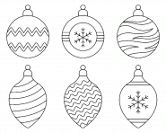 Christmas' Balls - coloring page n° 1098