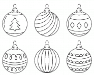 Christmas Baubles - coloring page n° 1099