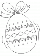 Easter Egg with Bow - coloring page n° 110