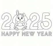 Happy New Year 2024 - coloring page n° 1112