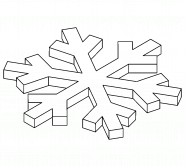 3D Snowflake - coloring page n° 1113