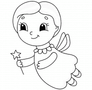 Fairy With Magic Wand - coloring page n° 1125