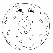 Cartoon Donut - coloring page n° 1133