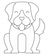 Cute Dog - coloring page n° 1150