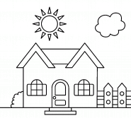 Cute House - coloring page n° 1155
