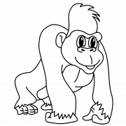 Funny Gorilla - coloring page n° 1156