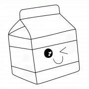 Kawaii Milk Carton - coloring page n° 1160