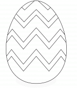 Easter egg with zigzags - coloring page n° 117