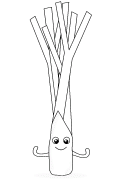 Cartoon Leek - coloring page n° 1170