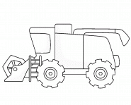 Cartoon Combine Harvester  - coloring page n° 1171