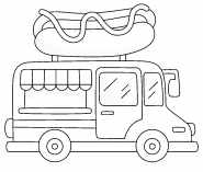Hot Dog Food Truck - coloring page n° 1172
