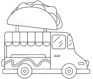Cartoon Taco Truck - coloring page n° 1173