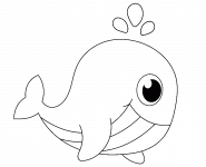 Cartoon Whale - coloring page n° 1176