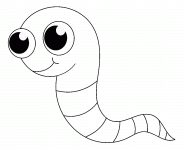 Cartoon Worm - coloring page n° 1177