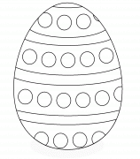 Easter egg painted with dots - coloring page n° 119