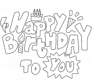 Happy Birthday To You! - coloring page n° 1191