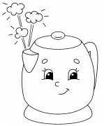 Cartoon Kettle - coloring page n° 1192