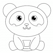 Cute Panda - coloring page n° 1195